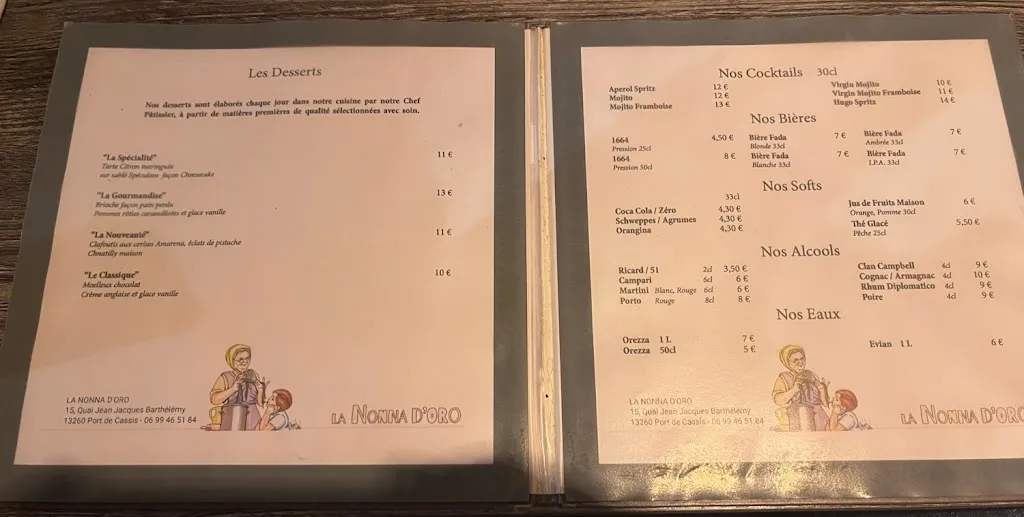 Menu_La Nonna D'oro_Cassis_image_1