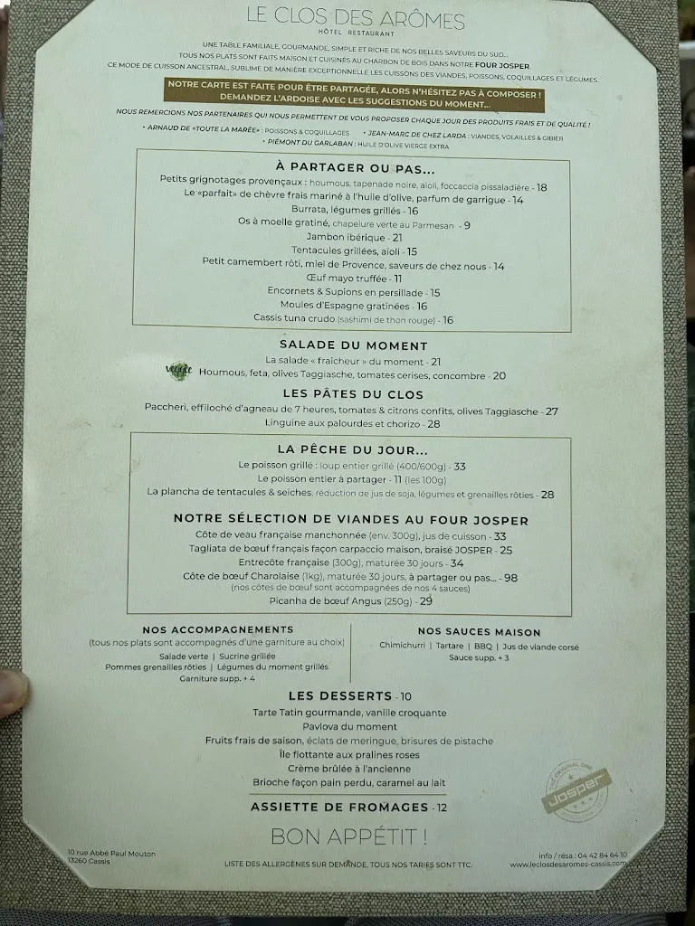 Menu_Restaurant - Le Clos des Arômes_Cassis_image_2
