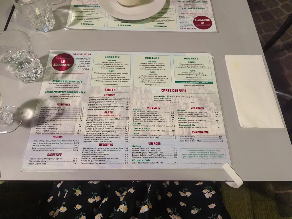 Menu_Restaurant Le Bonaparte_Cassis_image_2