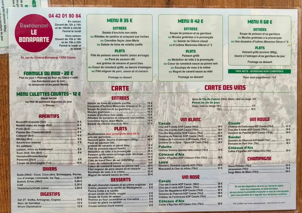 Menu_Restaurant Le Bonaparte_Cassis_image_3