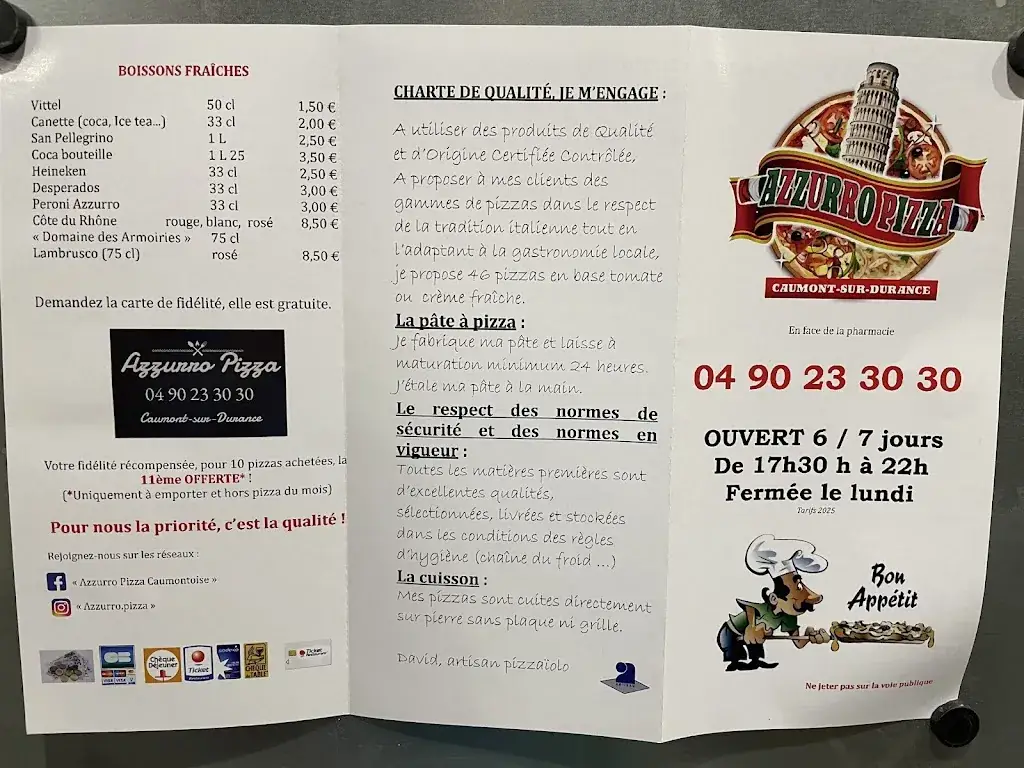 Menu_Azzurro pizza_Caumont-sur-Durance_image_1