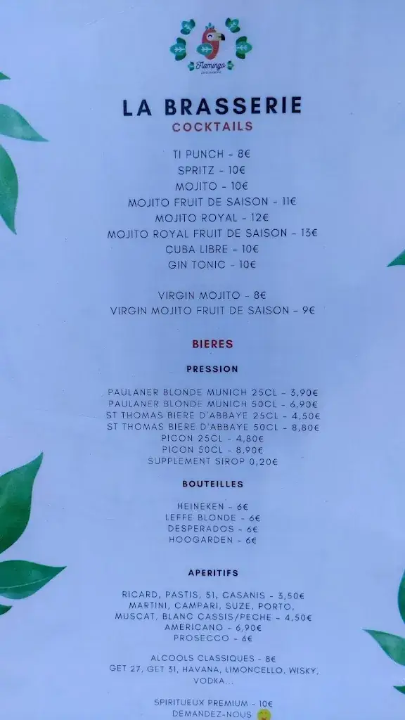 Menu_Le Flamingo - L'Ecailler Du Port_Carqueiranne_image_2