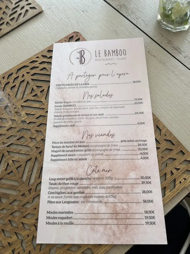 Menu_Le Bamboo_Carqueiranne_imagen_1