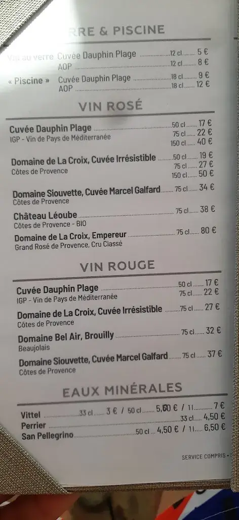 Menu_Dauphin Plage_Cavalaire-sur-Mer_image_3