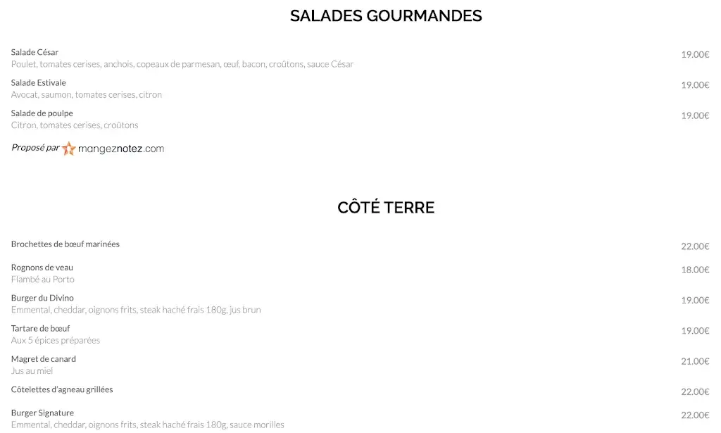 Menu_Il Divino_Cavalaire-sur-Mer_image_4