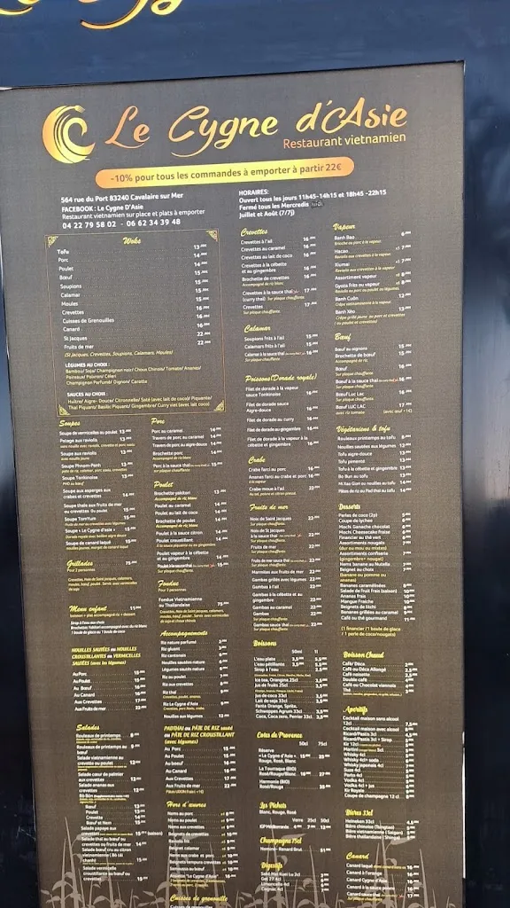 Menu_Le Cygne d'Asie_Cavalaire-sur-Mer_image_2