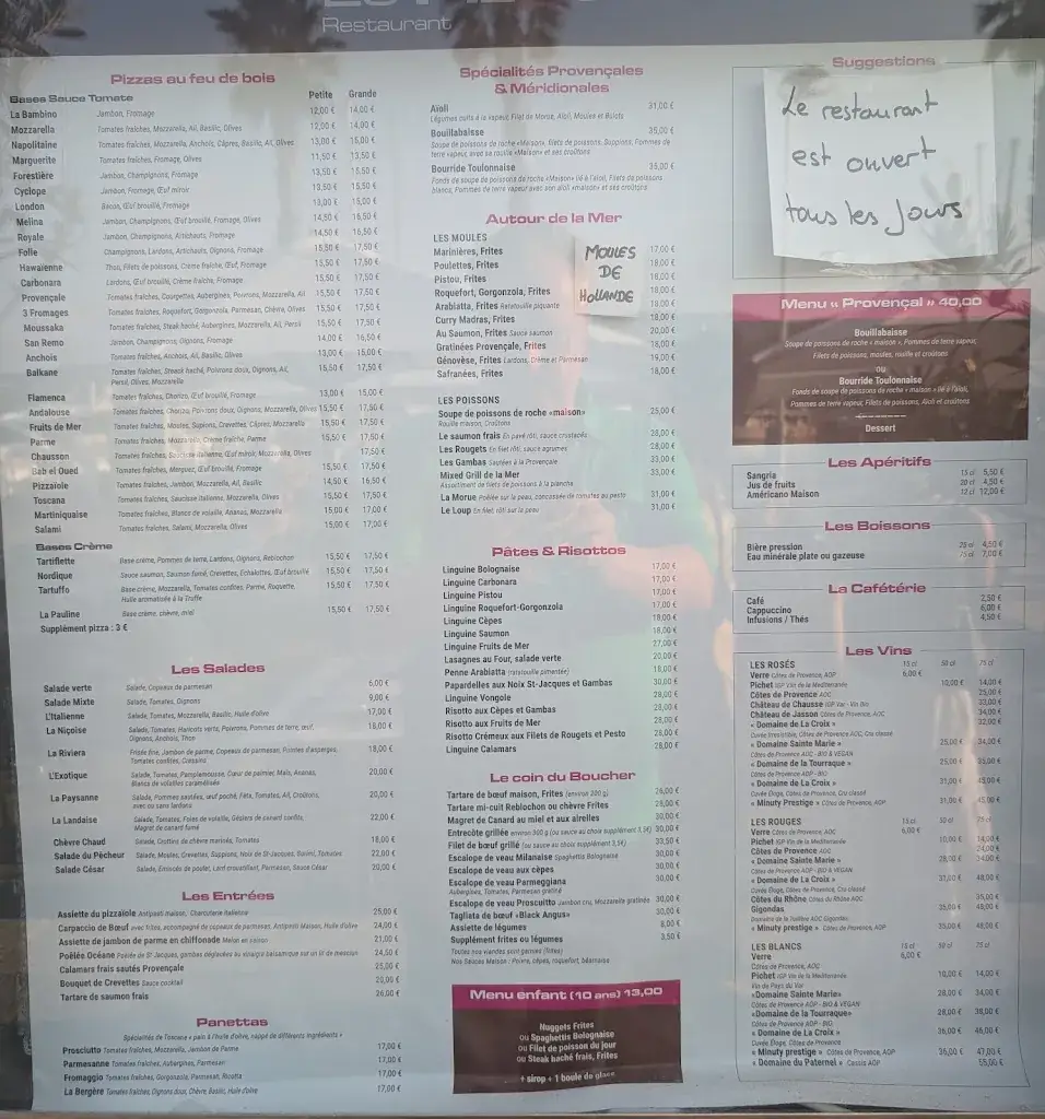 Menü_Le Pizzaïole_Cavalaire-sur-Mer_Bild_1