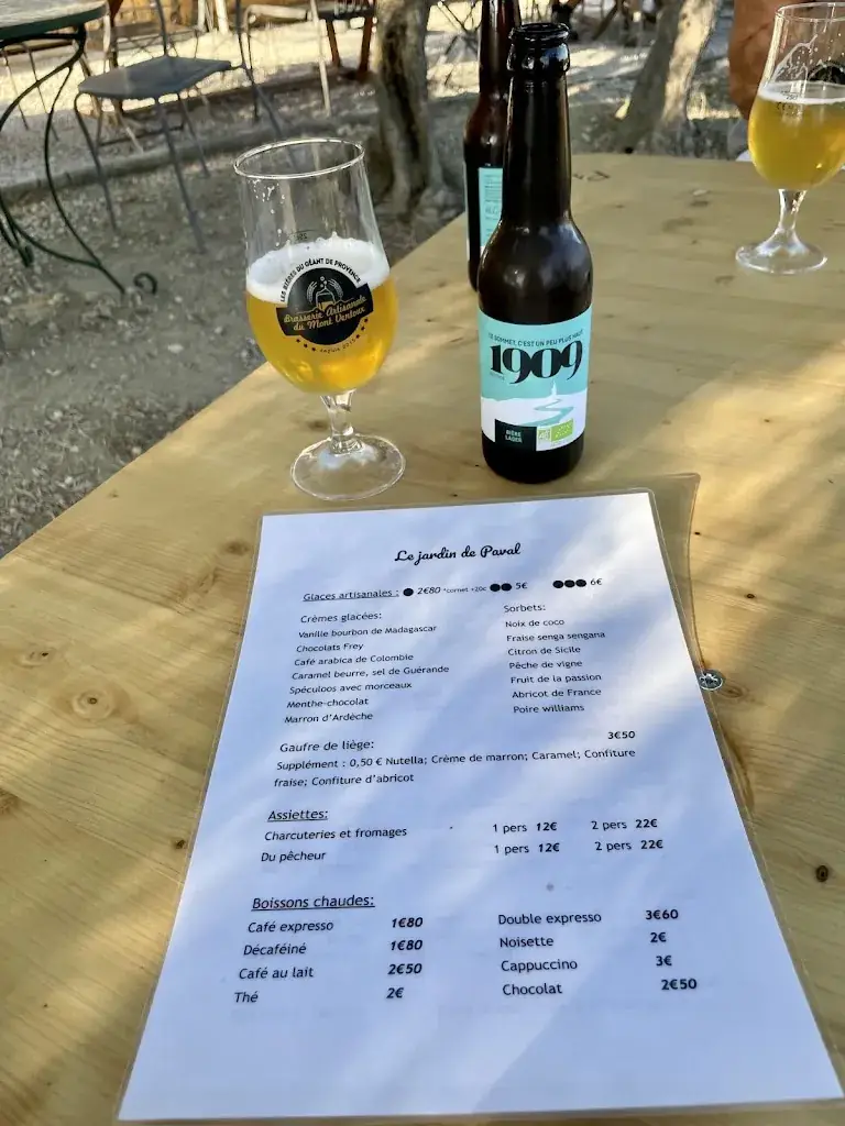 Menu_Glacier « Le Jardin de Paval »_Châteauneuf-du-Pape_image_1