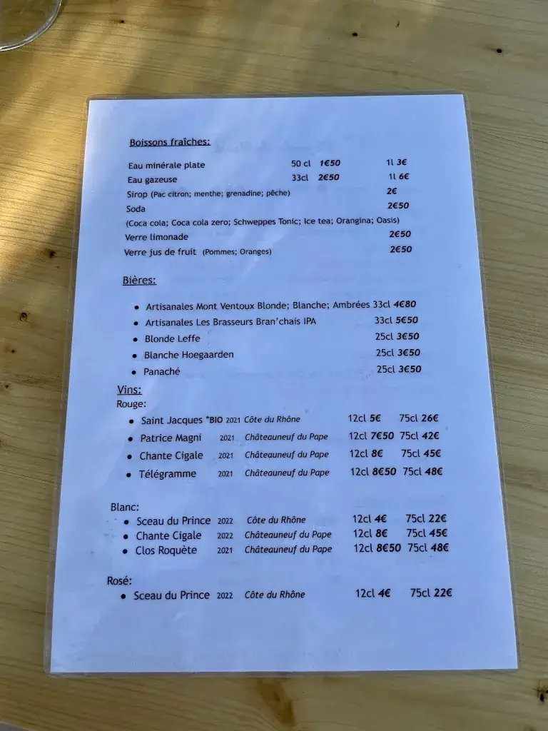 Menu_Glacier « Le Jardin de Paval »_Châteauneuf-du-Pape_image_3