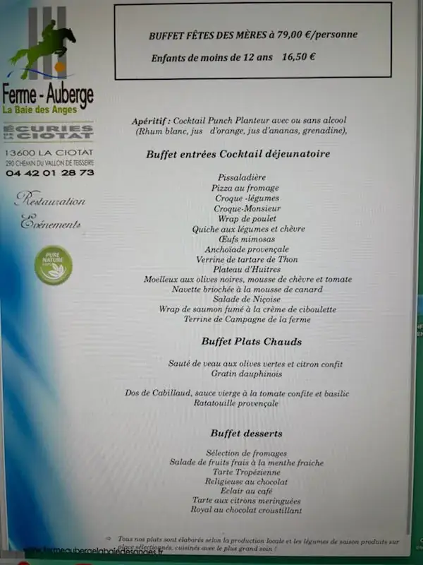 Menu_Ferme-Auberge la Baie des Anges_Ciotat_immagine_2