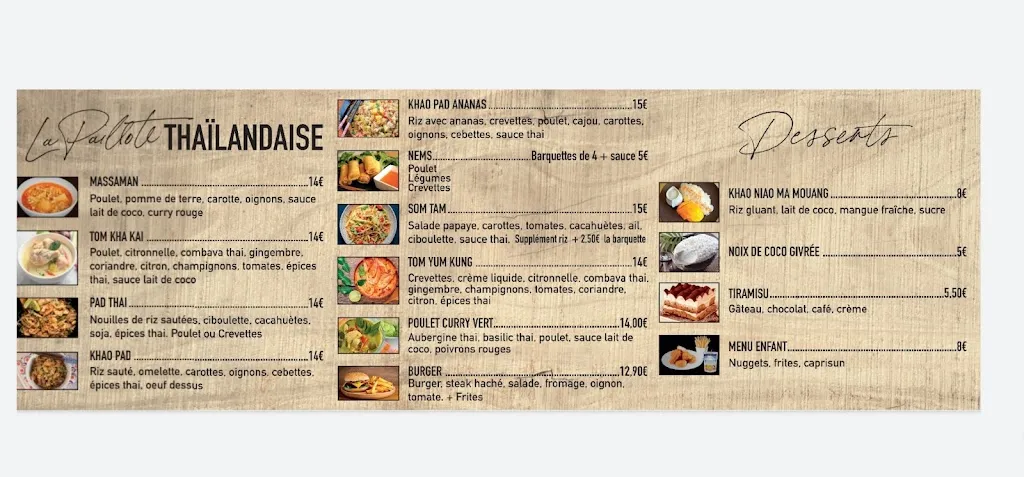 Menu_La paillote thaïlandaise_Ciotat_image_1