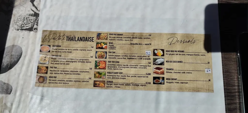 Menu_La paillote thaïlandaise_Ciotat_image_2