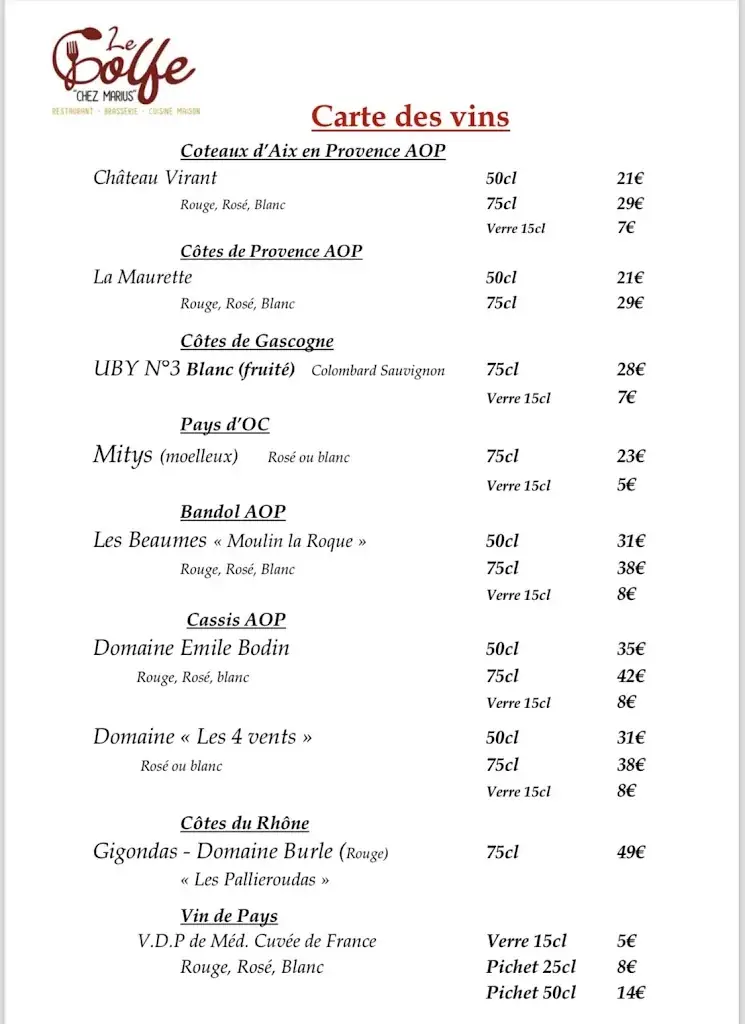 Menu_Le Golfe chez Marius_Ciotat_image_2