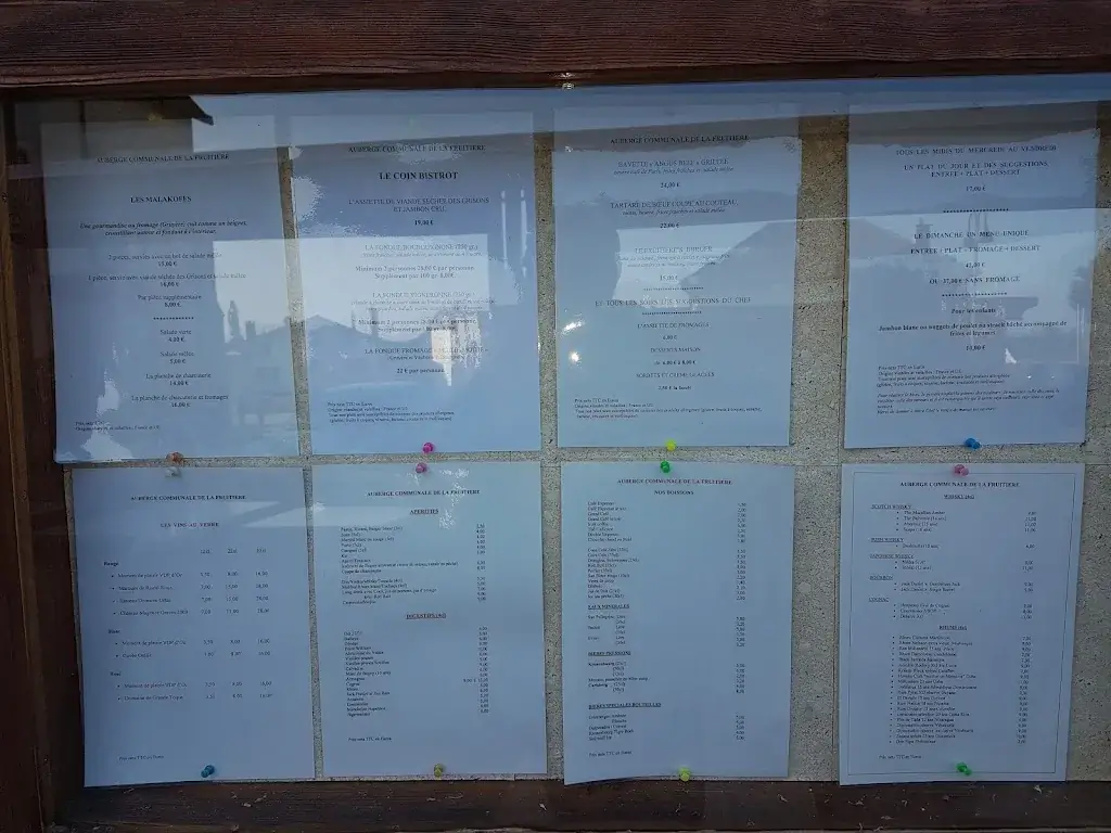 Menu_Auberge Communale La Fruitière_Péron_imagen_1