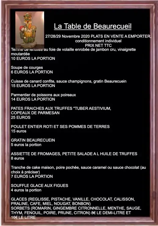 Menu_La Table de Beaurecueil_Beaurecueil_immagine_1