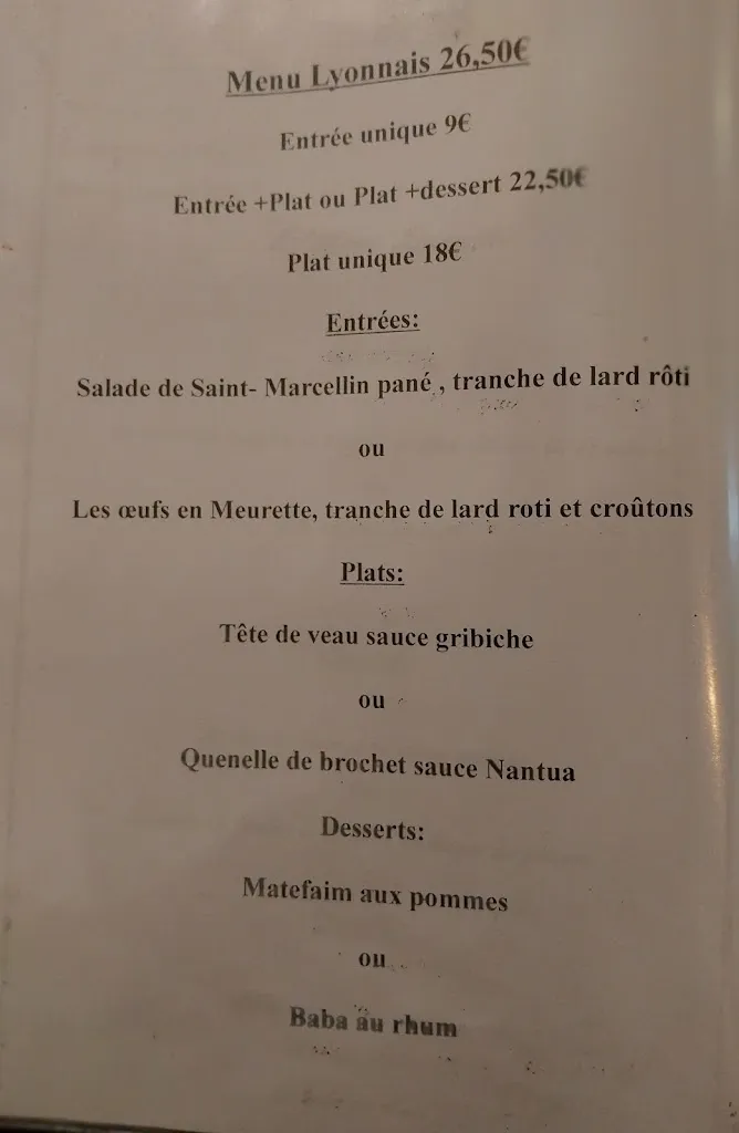 Menu_Restaurant Le Bouchon Lyonnais_Cavaillon_image_1
