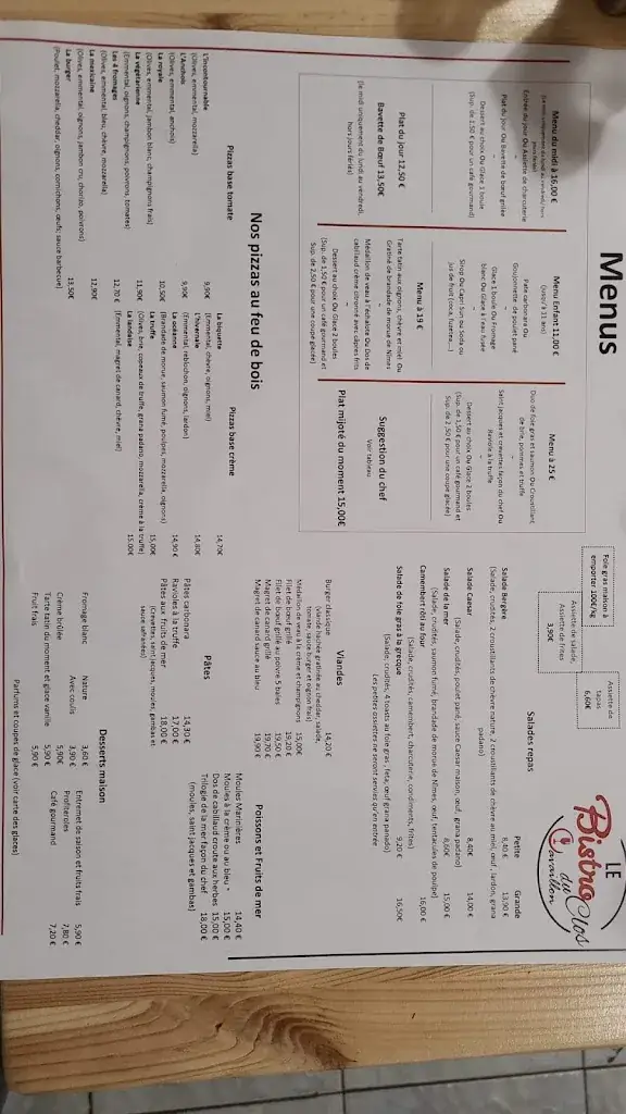 Menu_Bistrot du Clos_Cavaillon_image_1