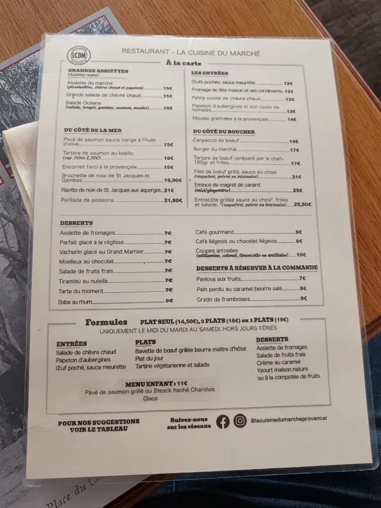 Menu_La Cuisine du Marché Provençal_Cavaillon_image_2