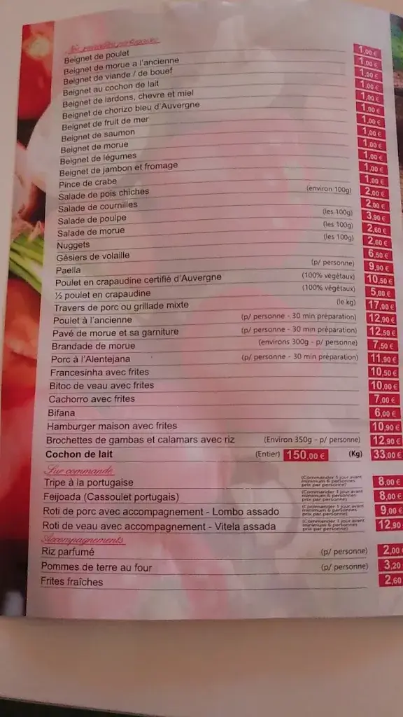 Menu_Elifonso - Restaurant Portugais_Pérignat-lès-Sarliève_image_4