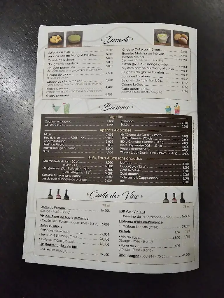 Menu_Hotel Restaurant Chez An_Cavaillon_immagine_2