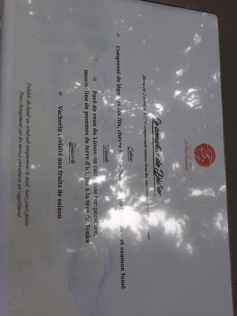 Menu_Hostellerie le petit bonneval_Pérignat-lès-Sarliève_image_3