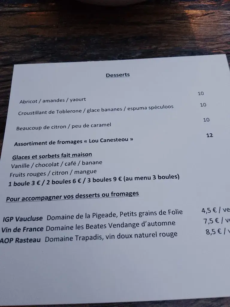 Menu_L'AUBERGE DES CARRIERES LUBERON_Taillades_image_3