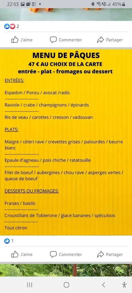 Menu_L'AUBERGE DES CARRIERES LUBERON_Taillades_image_4