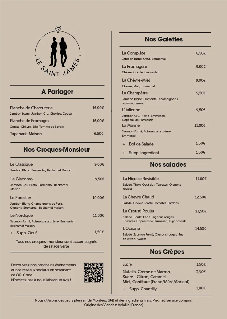 Menu_Le Saint James_Cavaillon_image_1