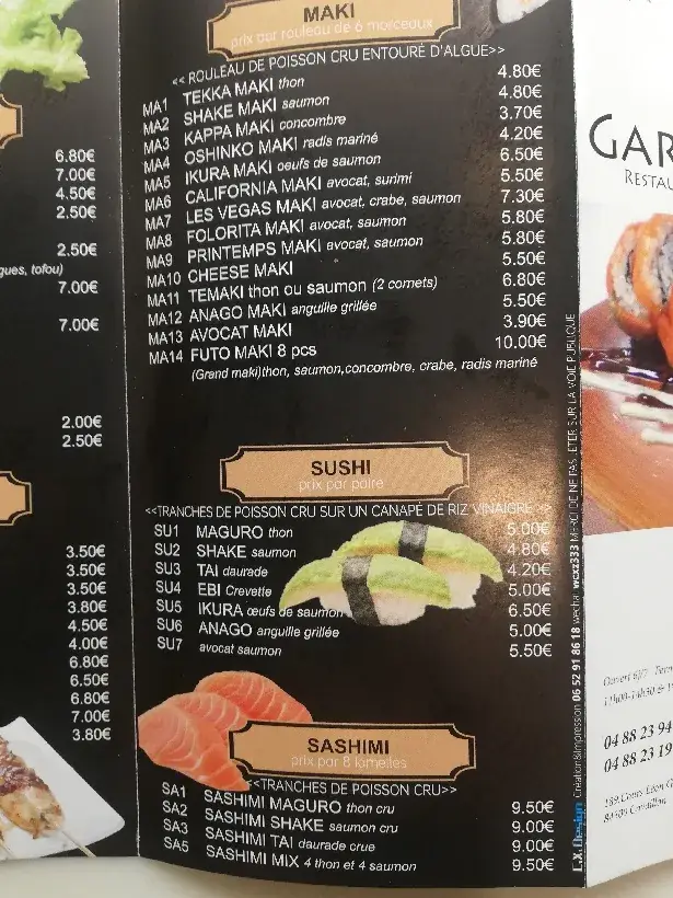 Menu_Garden Sushi_Cavaillon_image_4