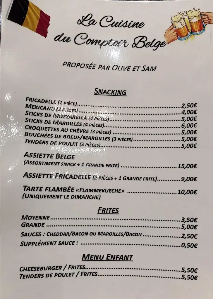 Menu_Au Comptoir Belge_Cavaillon_image_1