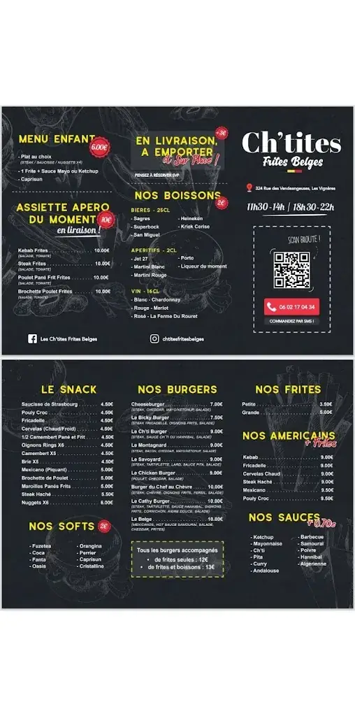 Menu_LES CH'TITES FRITES BELGES_Cavaillon_image_1