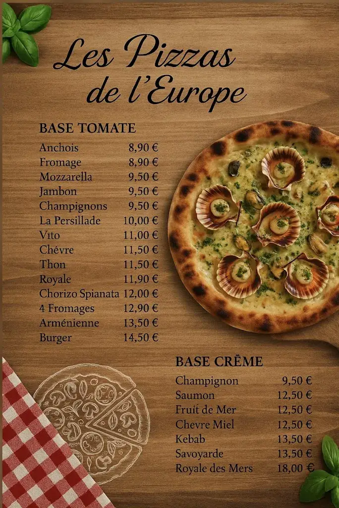 Menu_Pizzeria De l’Europe Cavaillon_Cavaillon_image_1