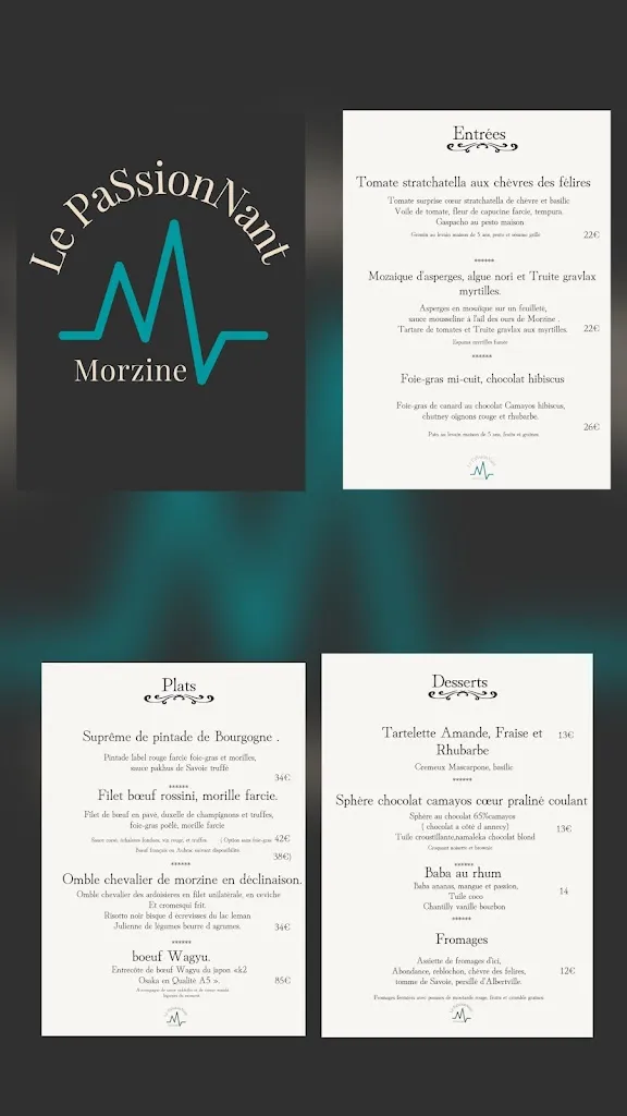 Menu_Le passionnant Restaurant_Morzine_image_2