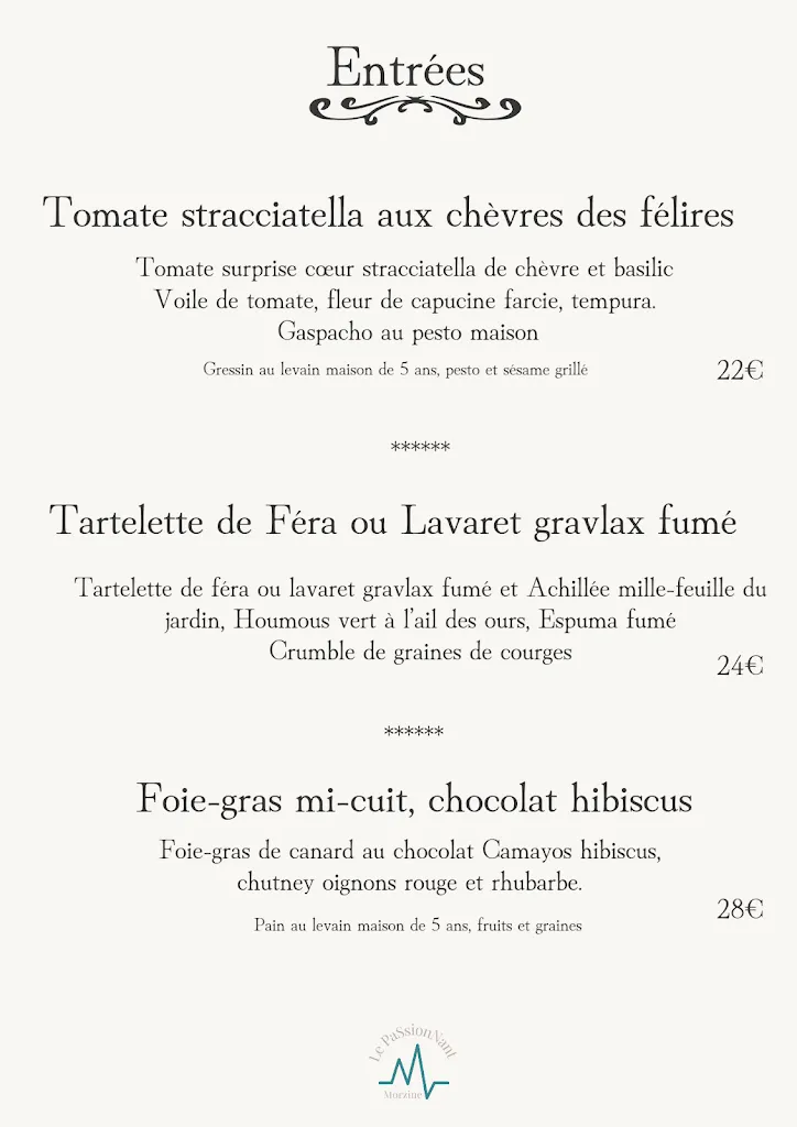 Menu_Le passionnant Restaurant_Morzine_image_3