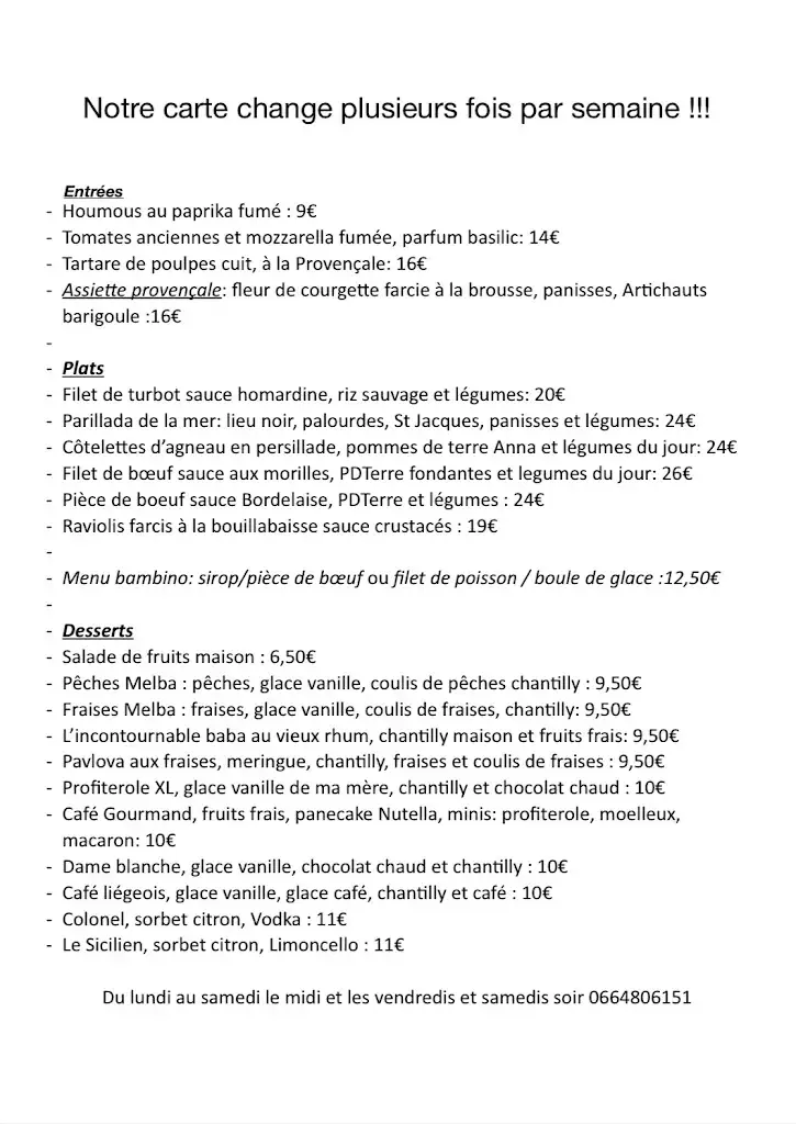 Menu_Restaurant Le Jardin des Arts_Marseille_image_1