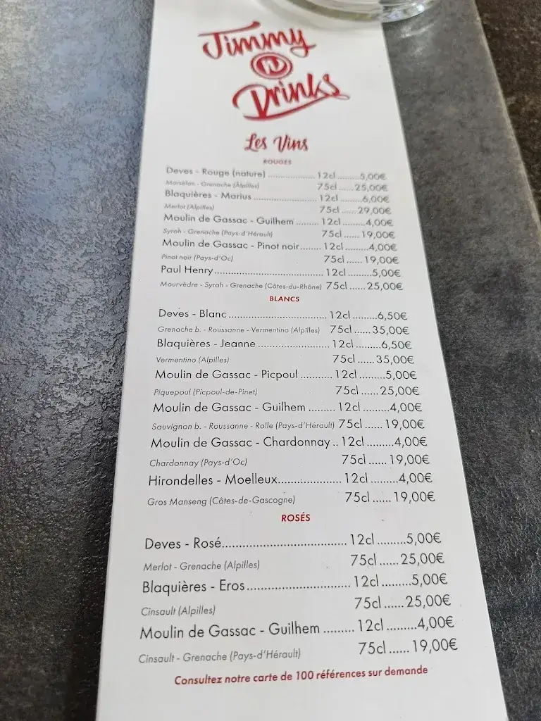 Menu_JIMMY N DRINKS_Châteaurenard_image_3