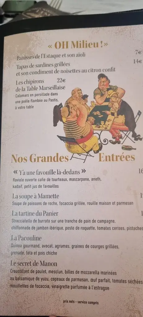 Menu_La Table Marseillaise_Marseille_image_4