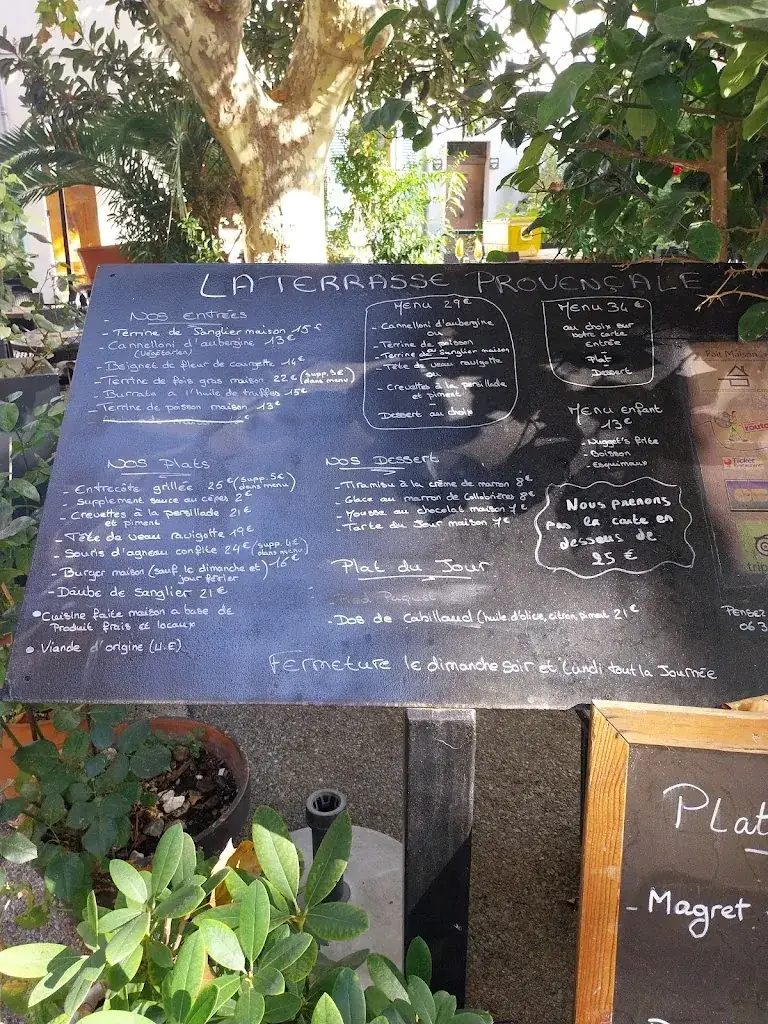 Menu_La Terrasse Provençale_Collobrières_image_1
