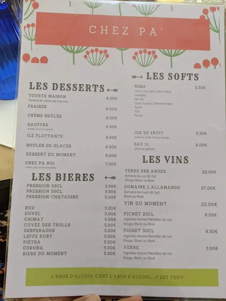 Menu_Chez Pa'_Collobrières_image_4