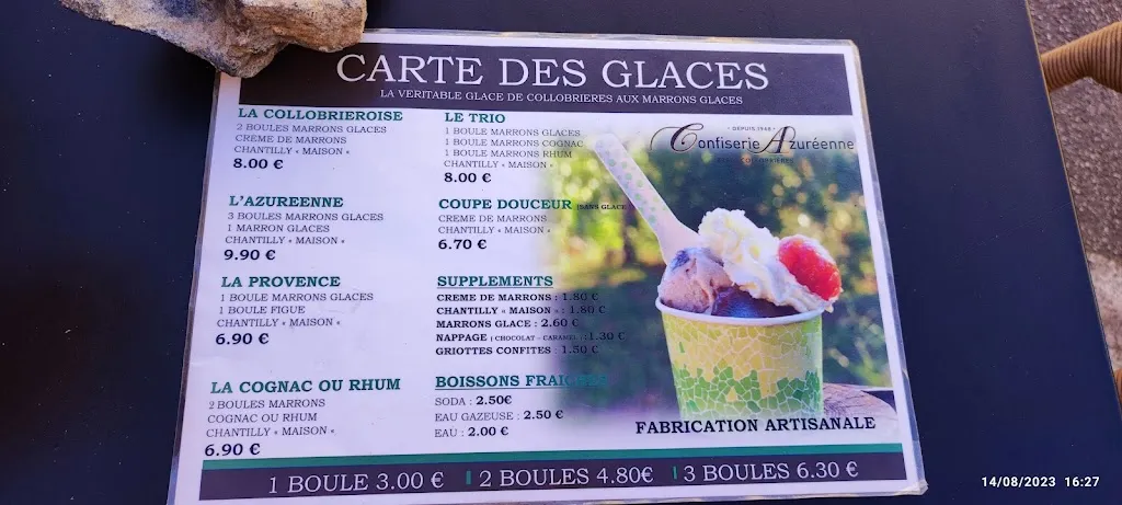 Menu_Confiserie Azuréenne Collobrières_Collobrières_image_1