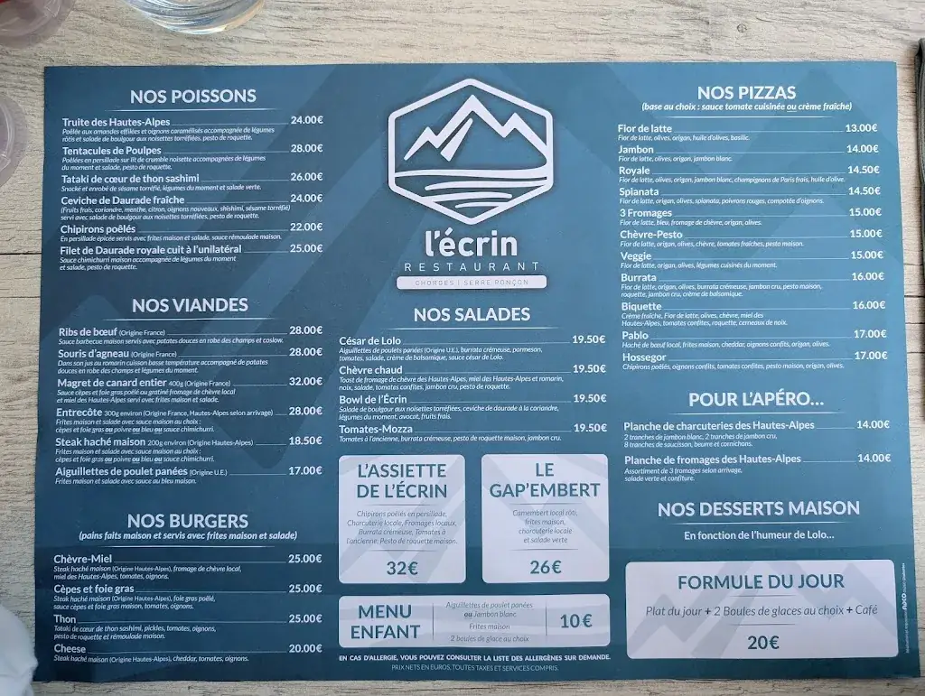 Menu_L'Ecrin - Restaurant_Chorges_image_1