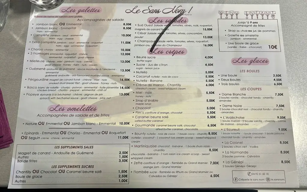 Menu_Le Sans Nom !_Chorges_image_1