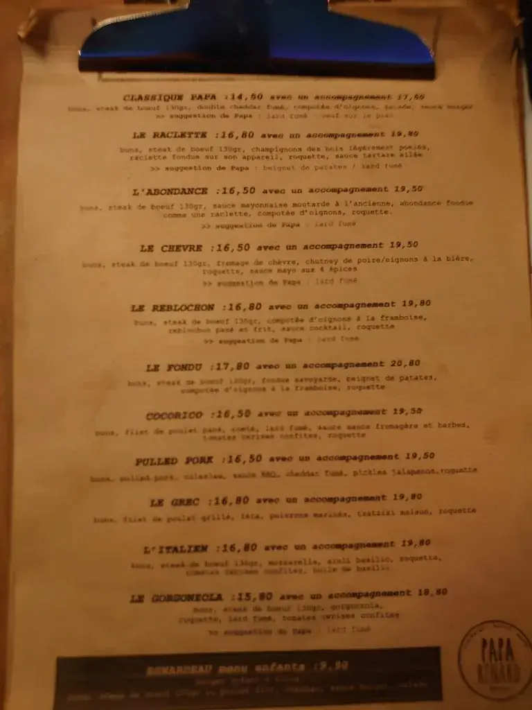 Menu_Papa Renard Morzine - franburgés et bières_Morzine_image_1