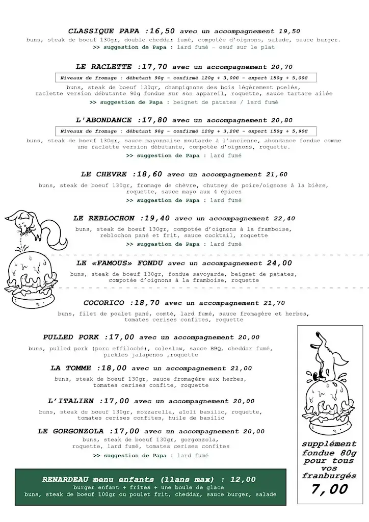 Menu_Papa Renard Morzine - franburgés et bières_Morzine_image_3