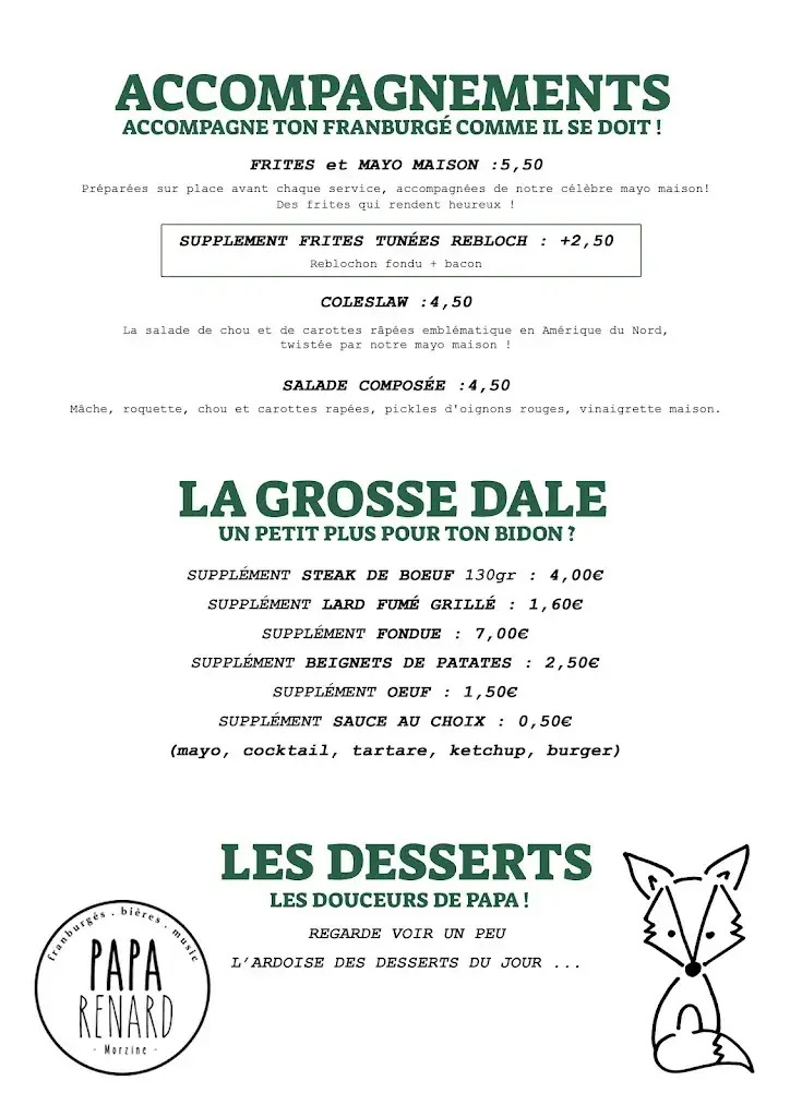 Menu_Papa Renard Morzine - franburgés et bières_Morzine_image_4