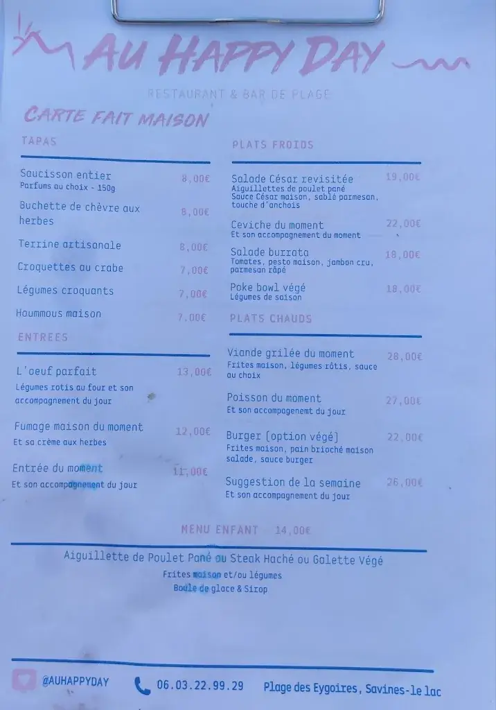 Menu_Au Happy Day_Savines-le-Lac_image_4