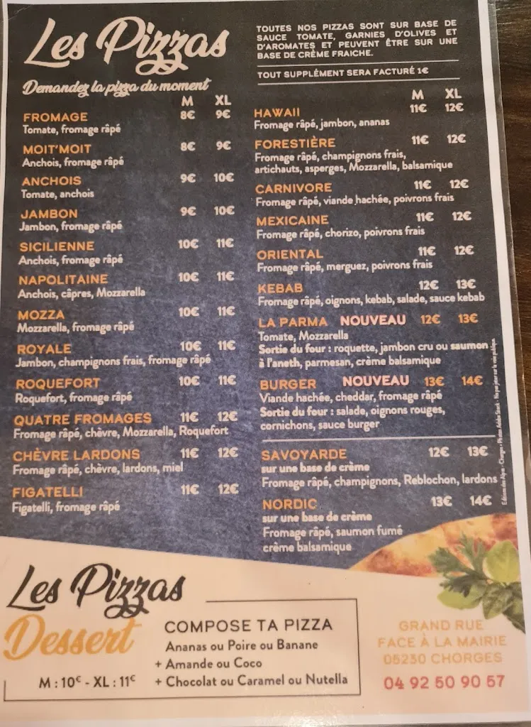 Menu_La Tarentella_Chorges_image_2