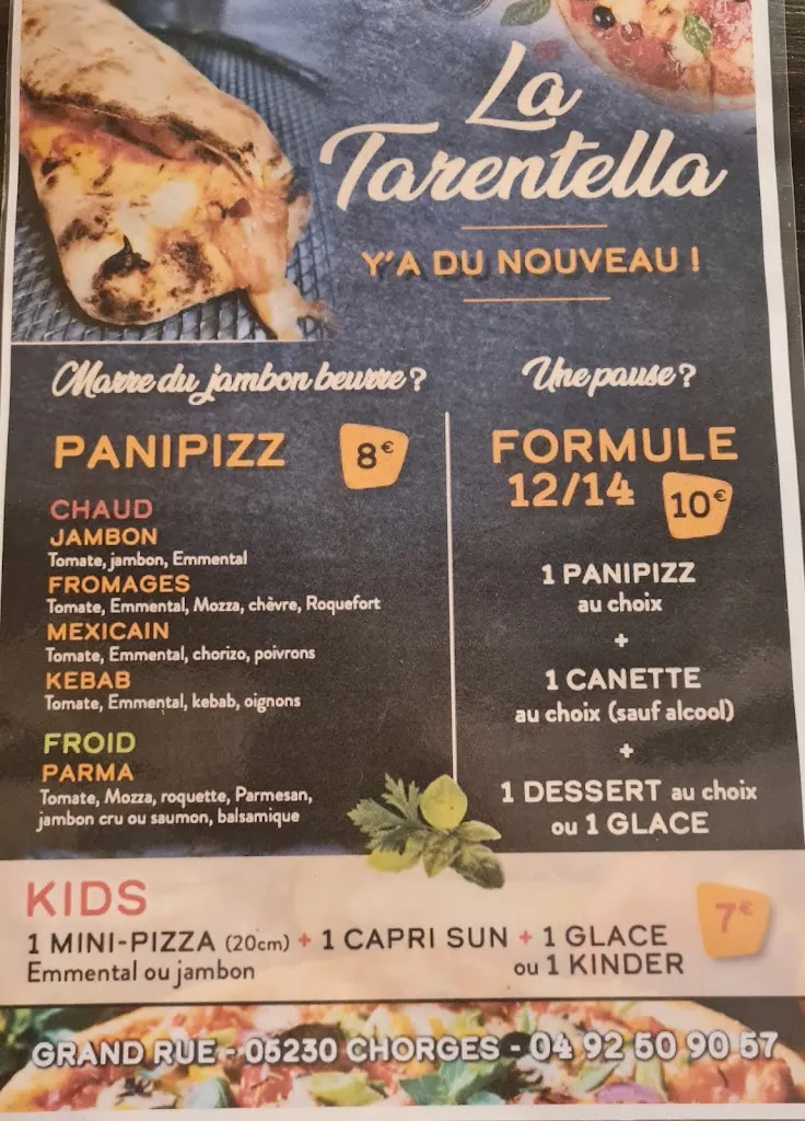 Menu_La Tarentella_Chorges_image_3