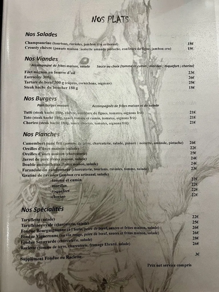 Menü_restaurant le clot du rocher_Ancelle_Bild_2