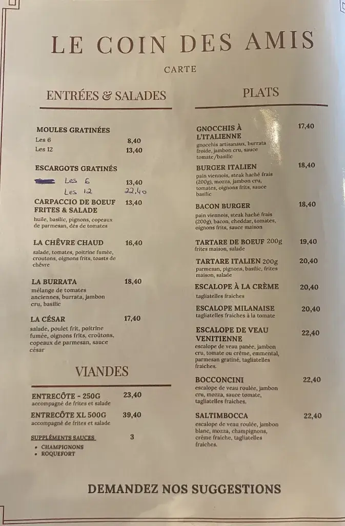 Le coin des amis restaurant à Coudoux